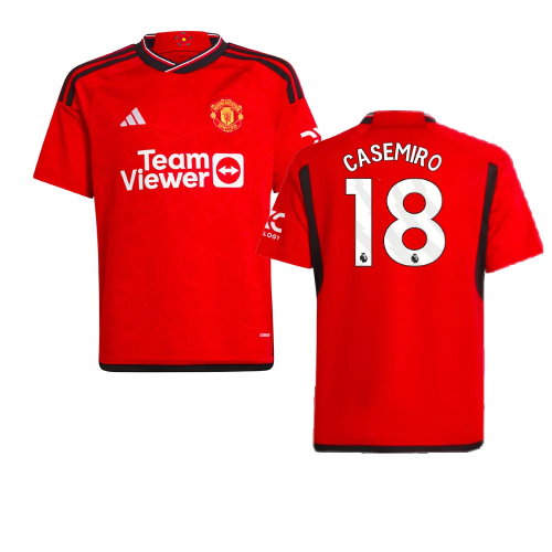 2023-2024 Man Utd Home Shirt (Kids) (Casemiro 18)