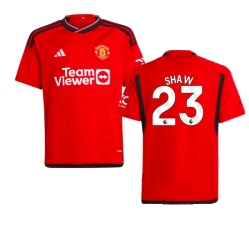 2023-2024 Man Utd Home Shirt (Kids) (Shaw 23)