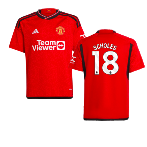 2023-2024 Man Utd Home Shirt (Kids) (Scholes 18)