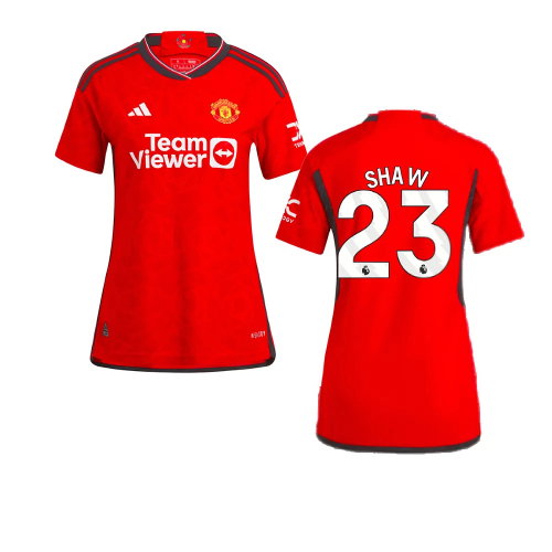 2023-2024 Man Utd Authentic Home Shirt (Ladies) (Shaw 23)