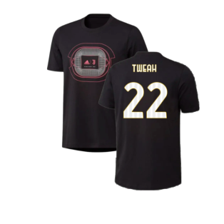 2023-2024 Juventus Graphic T-Shirt (Black) (T Weah 22)