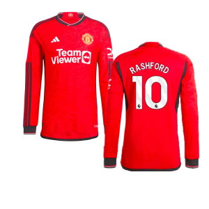 2023-2024 Man Utd Long Sleeve Home Shirt (Rashford 10)
