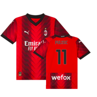 2023-2024 AC Milan Home Shirt (Kids) (Pulisic 11)