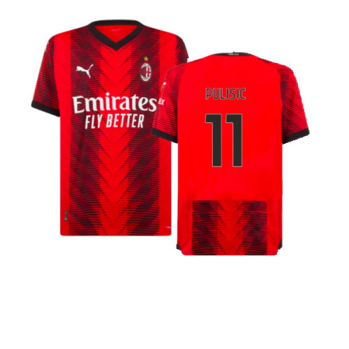 2023-2024 AC Milan Home Authentic Shirt (Pulisic 11)
