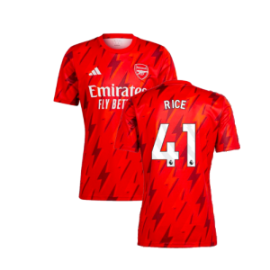 2023-2024 Arsenal Pre-Match Shirt (Red) (Rice 41)