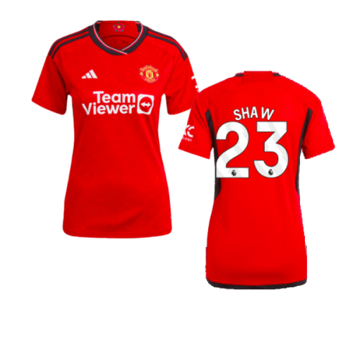 2023-2024 Man Utd Home Shirt (Ladies) (Shaw 23)