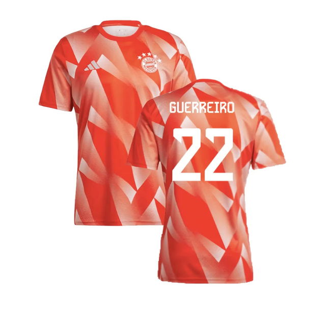 2023-2024 Bayern Munich Pre-Match Shirt (Red) (Guerreiro 22)