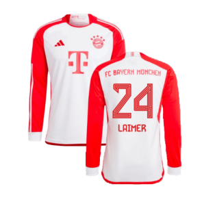 2023-2024 Bayern Munich Long Sleeve Home Shirt (Laimer 24)
