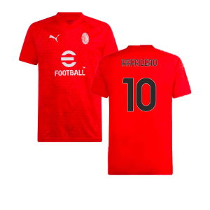 2023-2024 AC Milan Training Jersey (Red) (Rafa Leao 10)