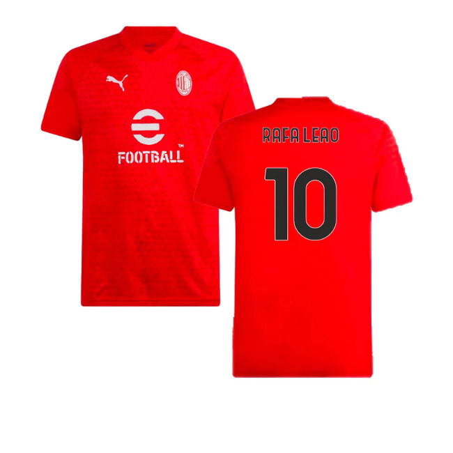 2023-2024 AC Milan Training Jersey (Red) (Rafa Leao 10)