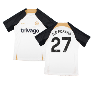 2023-2024 Chelsea Strike Training Shirt (White) (D.D.FOFANA 27)