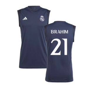 2023-2024 Real Madrid Sleeveless Jersey (Legend Ink) (Brahim 21)