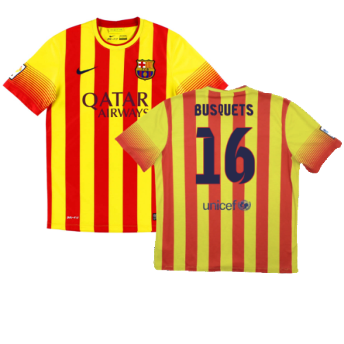 2013-2014 Barcelona Away Shirt (Busquets 16)  2013-2014 Barcelona Away Shirt (Busquets 16)