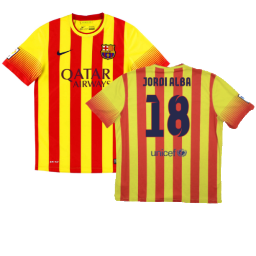 2013-2014 Barcelona Away Shirt (Jordi Alba 18)  2013-2014 Barcelona Away Shirt (Jordi Alba 18)