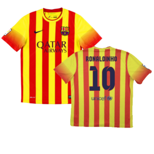 2013-2014 Barcelona Away Shirt (RONALDINHO 10)