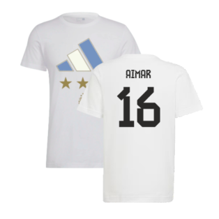2022 Argentina World Cup Winners Tee (White) (AIMAR 16)
