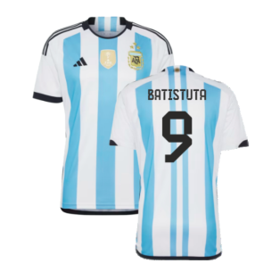 Argentina 2022 World Cup Winners Home Shirt (BATISTUTA 9)