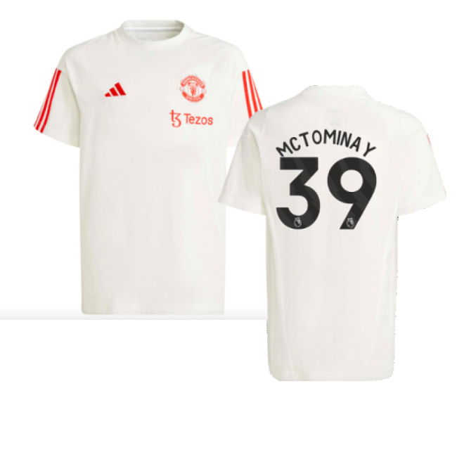 2023-2024 Man Utd Training Tee (White) - Kids (McTominay 39)