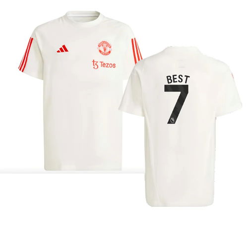 2023-2024 Man Utd Training Tee (White) - Kids (Best 7)