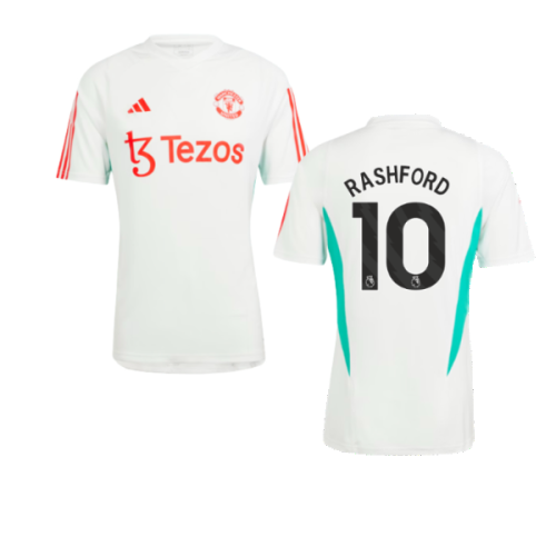 2023-2024 Man Utd Training Jersey (White) (Rashford 10)