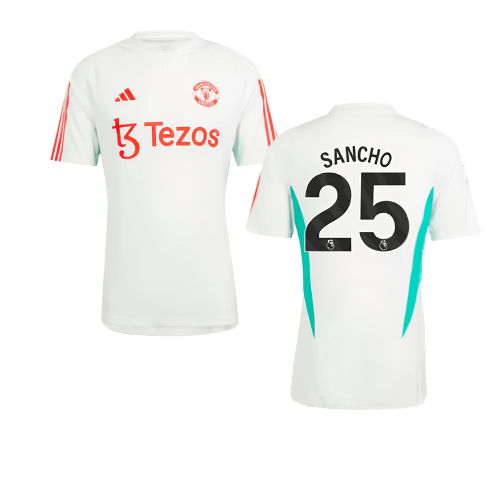 2023-2024 Man Utd Training Jersey (White) (Sancho 25)