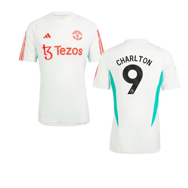 2023-2024 Man Utd Training Jersey (White) (Charlton 9)