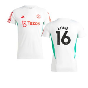 2023-2024 Man Utd Training Jersey (White) - Ladies (Keane 16)