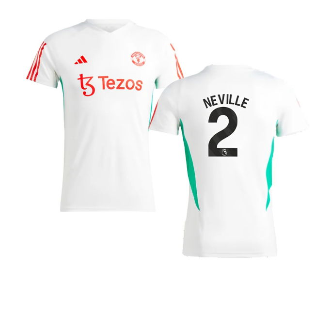 2023-2024 Man Utd Training Jersey (White) - Ladies (Neville 2)