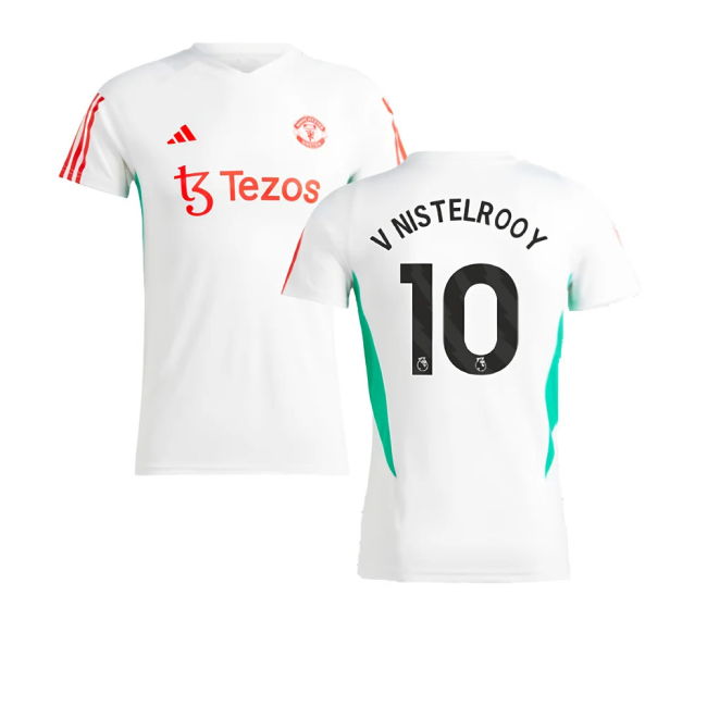 2023-2024 Man Utd Training Jersey (White) - Ladies (V Nistelrooy 10)