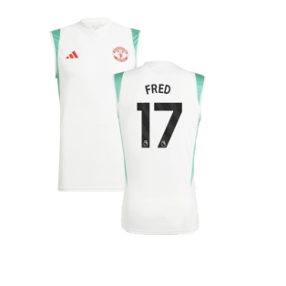 2023-2024 Man Utd Sleeveless Jersey (White) (Fred 17)