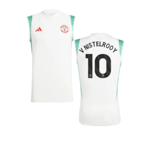2023-2024 Man Utd Sleeveless Jersey (White) (V Nistelrooy 10)