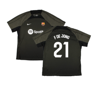 2023-2024 Barcelona Strike Dri-Fit Training Shirt (Sequoia) (F De Jong 21)