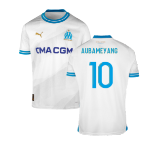 2023-2024 Marseille Home Shirt (Aubameyang 10)