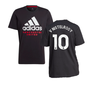 2023-2024 Man Utd DNA Graphic Tee (Black) (V Nistelrooy 10)