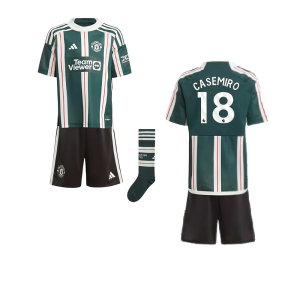 2023-2024 Man Utd Away Mini Kit (Casemiro 18)