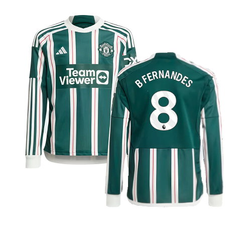 2023-2024 Man Utd Away Long Sleeve Shirt (Kids) (B Fernandes 8)