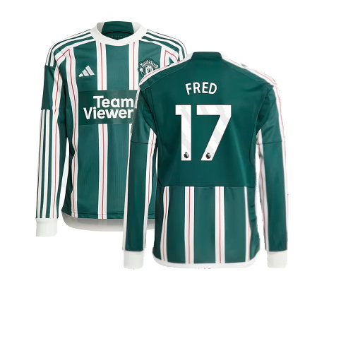 2023-2024 Man Utd Away Long Sleeve Shirt (Kids) (Fred 17)