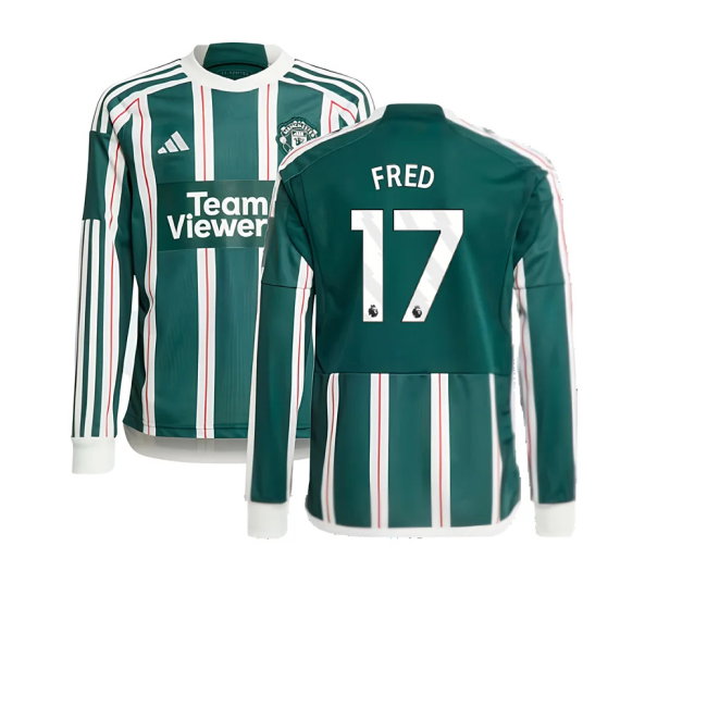 2023-2024 Man Utd Away Long Sleeve Shirt (Kids) (Fred 17)