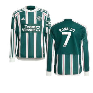 2023-2024 Man Utd Away Long Sleeve Shirt (Kids) (Ronaldo 7)