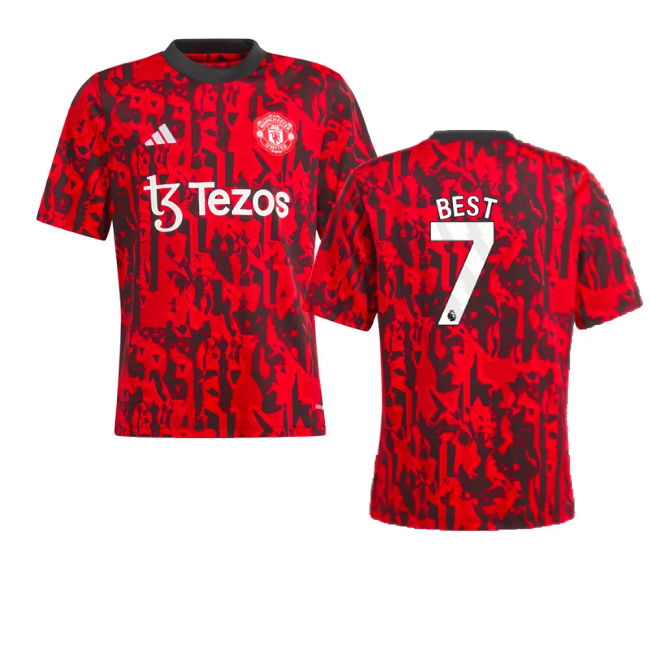 2023-2024 Man Utd Pre-Match Shirt (Red) - Kids (Best 7)