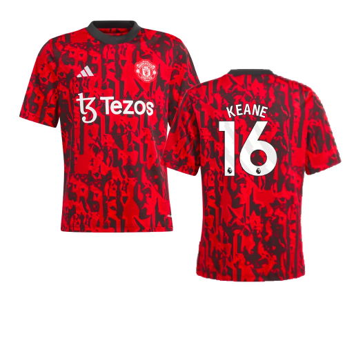 2023-2024 Man Utd Pre-Match Shirt (Red) - Kids (Keane 16)
