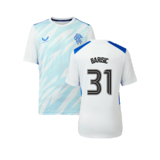 2023-2024 Rangers Players Match Day Home Tee (White) - Kids (Barisic 31)