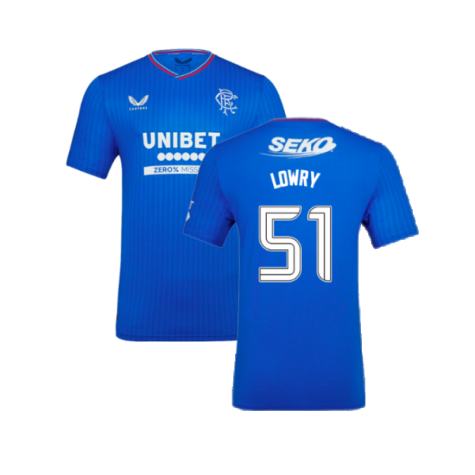 2023-2024 Rangers Pro Authentic Home Shirt (Lowry 51)