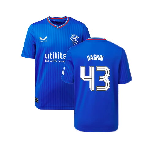 2023-2024 Rangers Home Shirt (Kids) (Raskin 43) 2023-2024 Rangers Home Shirt (Kids) (Raskin 43)