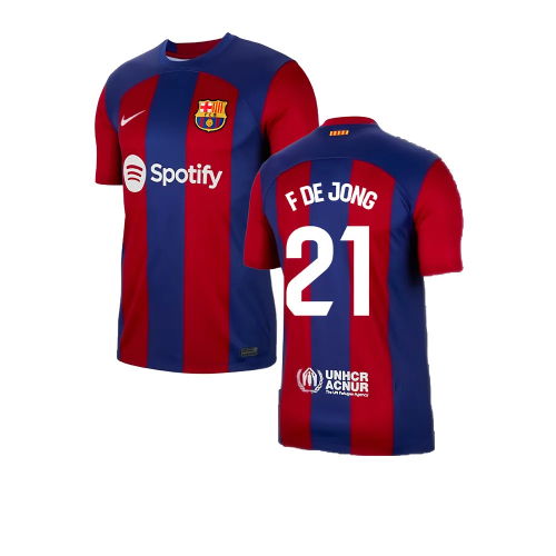 2023-2024 Barcelona Home Shirt (F De Jong 21)