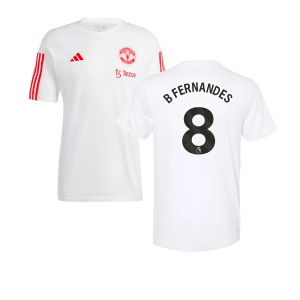 2023-2024 Man Utd Training Tee (White) (B Fernandes 8)