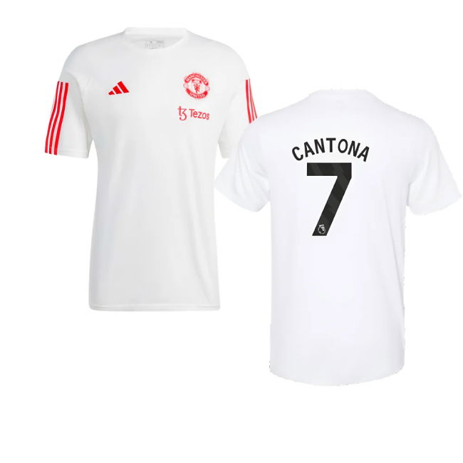 2023-2024 Man Utd Training Tee (White) (Cantona 7)