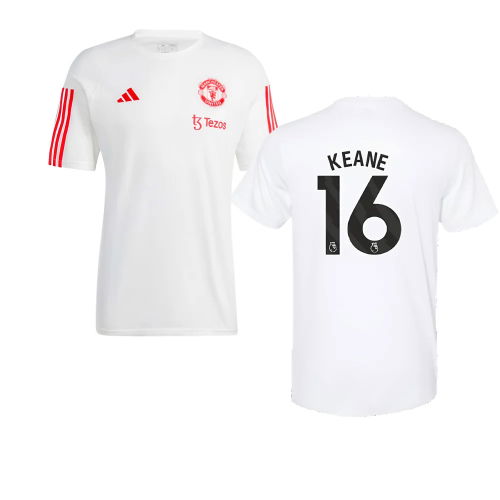 2023-2024 Man Utd Training Tee (White) (Keane 16)