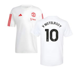 2023-2024 Man Utd Training Tee (White) (V Nistelrooy 10)