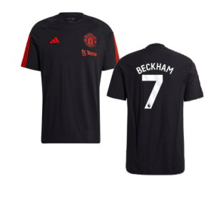 2023-2024 Man Utd Training Tee (Black) (Beckham 7)